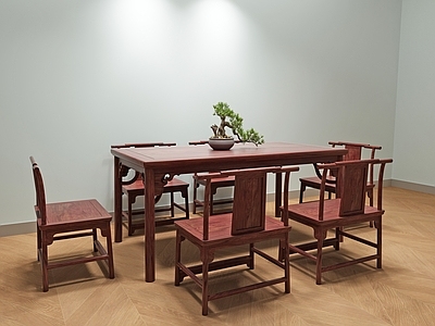 新中式中式餐桌 新中式餐桌椅组合