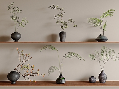 新中式花瓶 陶瓷花瓶 青花瓷花瓶 新中式摆件 玄关柜摆件 茶几摆件