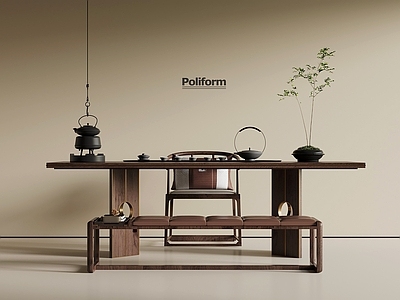 新中式茶桌椅 新中式茶桌椅 茶台 茶具