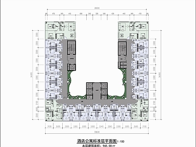 现代酒店建筑 异形酒店 多层酒店 公寓平面 施工图