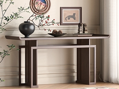 新中式中古条案 端景
