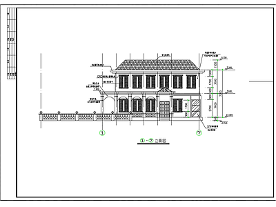 仿古建筑 景观建筑平立剖 景观小建筑 二层建筑 施工图