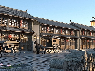 现代古建商业街