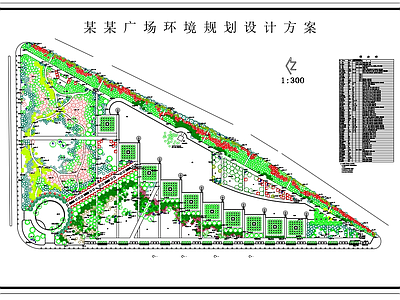 现代综合植物图库 广场景观规划 广场植物配置图 广场园林绿化图 施工图