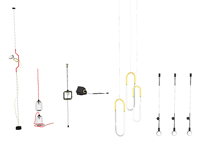 现代灯具组合 灯具 灯具组合 吊灯组合