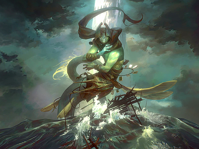 虚拟人物 三渲二插画 水怪 海龙战士 鱼龙战士