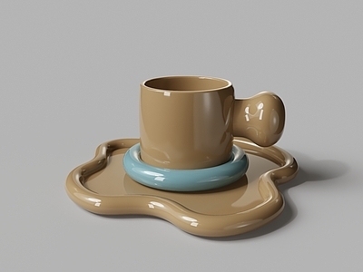 餐具 咖啡杯 杯子 陶瓷杯 花型咖啡杯