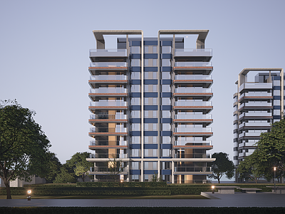现代小区建筑 万科住宅立面 海派