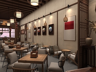 中式复古奶茶店 中式 复古 新中式