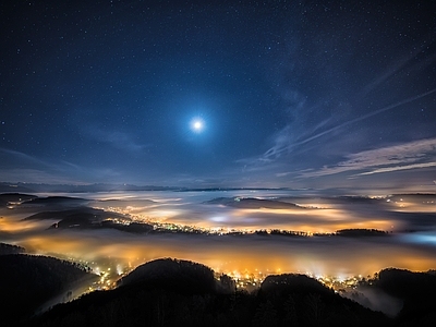 现代天空HDR 夜景HDR