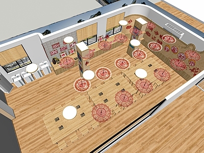 现代新中式商业展厅 文创 手工店 非遗产 剪影剪纸