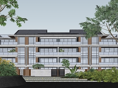 现代多层住宅 洋房