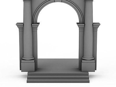 现代其他景观小品 公园拱形门