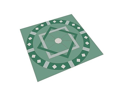 现代其他景观小品 公园地砖