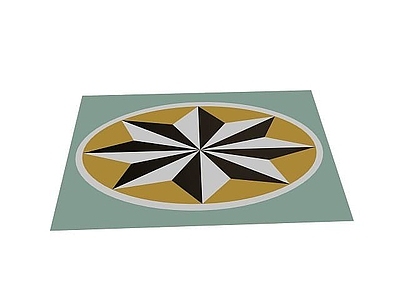 现代其他景观小品 公园地砖
