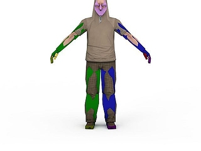现代虚拟人物 卡通老男人