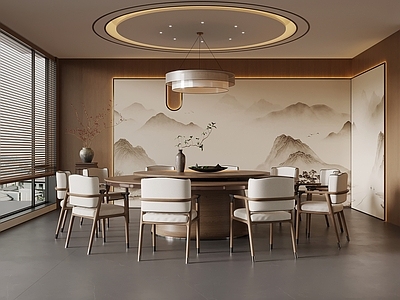 新中式现代包厢 新中式包厢 包间 餐饮包间
