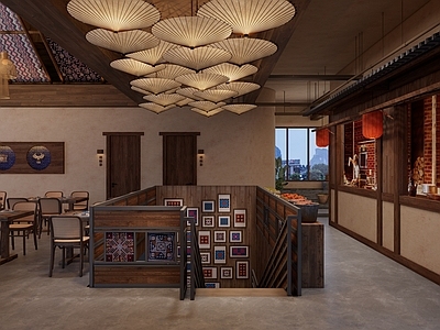 新中式中古中餐厅 中餐厅明档