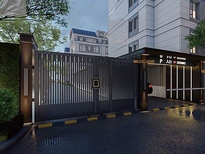 新中式综合景观图库 消防门详图 铁艺门 施工图