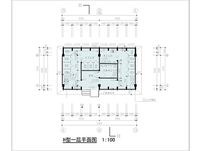 现代公厕 小型公共洗手间 钢架公共厕所 施工图