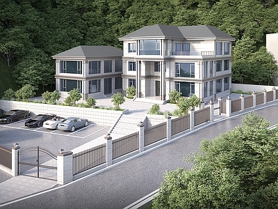 现代欧式别墅外观 农村自建房