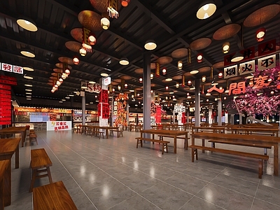 中式新中式烧烤店 烧烤店 大排档 宵夜档 复古餐饮 大棚商业