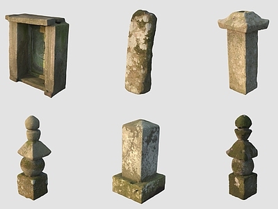 现代石头 古代石雕柱子石碑
