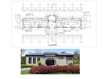 中古公厕 公园古建洗手间 公共卫生间 施工图