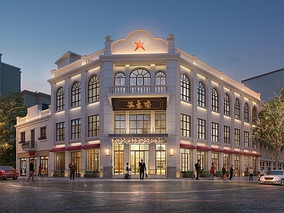 欧式商场外观 转角商业