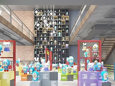 工业其他娱乐空间 卡通玩偶墙