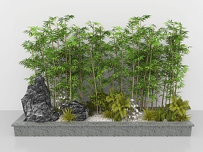 植物堆 绿植竹林