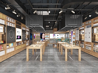 现代新中式数码店 苹果手机售卖店