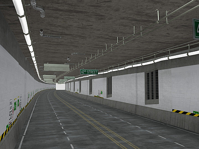 其他交通工具 场景 现代 道路 隧道