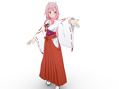 女人 三渲二少女 卡通女孩 和服女孩 动漫女孩 小龙女