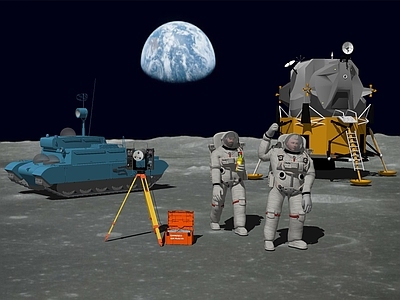 现代其他休闲娱乐空间 月球 登月 太空 宇宙