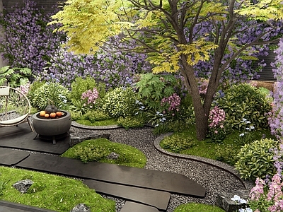 花草组合 室内植物造景 藤蔓 灌木 植物堆 花境植物