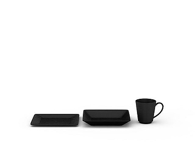现代厨具 黑色餐具