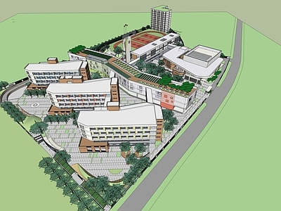 现代学校建筑 教学楼学校
