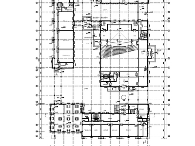 现代学校建筑 内蒙中学办公楼建 施工图