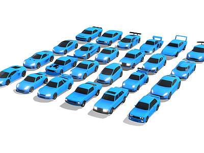其他交通工具 汽车 现代 轿车 蓝色轿车 卡通汽车