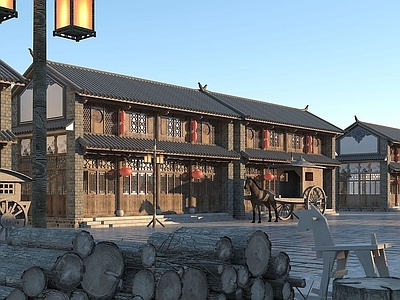 现代古建商业街