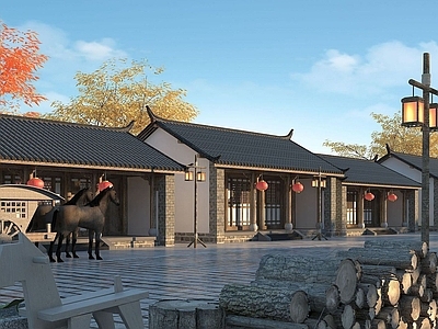 现代古建商业街