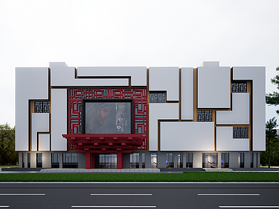 中式新中式展览馆建筑 新中式文化馆 新中式博物馆 新中式展览馆 中式博物馆 中式展览馆