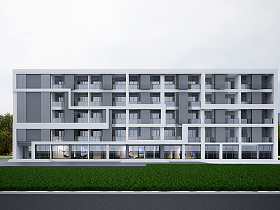现代其他工业建筑 现代员工宿舍 产业园宿舍 学校宿舍楼 现代宿舍楼建筑