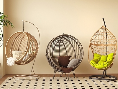 现代吊椅 吊椅 藤编吊椅 藤椅 秋千椅 金属吊椅