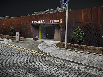 其他交通工具 场景 现代 停车场 停车场入口