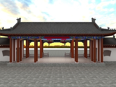中式古建 中式建筑楼阁