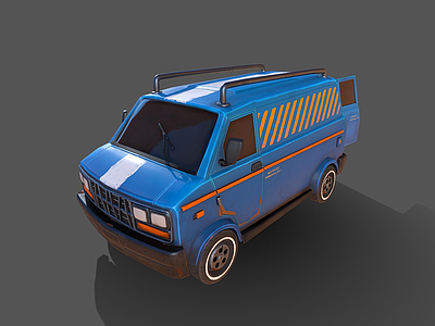 其他交通工具 汽车 现代 货车 蓝色货车