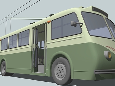 汽车 老式电车 有轨电车 公交bus