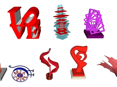 现代其他小品 景观小品 精神堡垒 树叶雕塑 景观雕塑 LOVE
